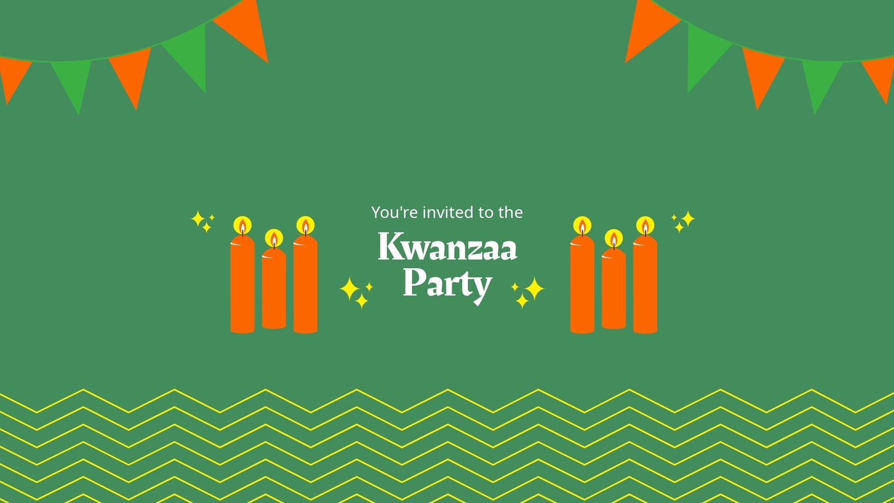 Kwanzaa Party Youtube Banner Template