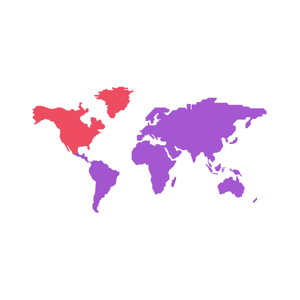 Gradient World Map Vector