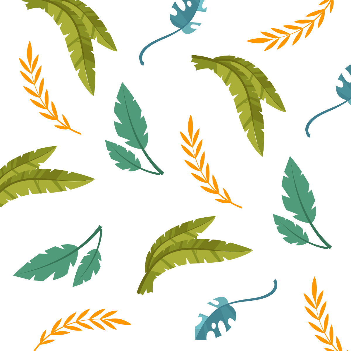 Summer Leaves Vector Template
