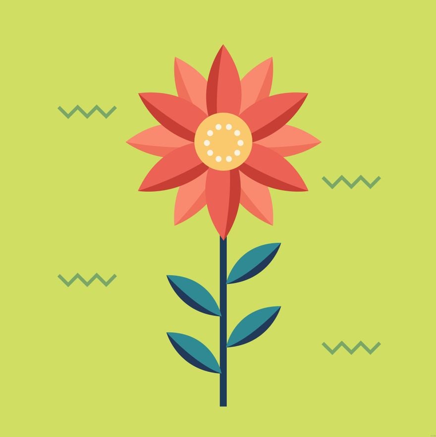 Free Geometric Flower Illustration