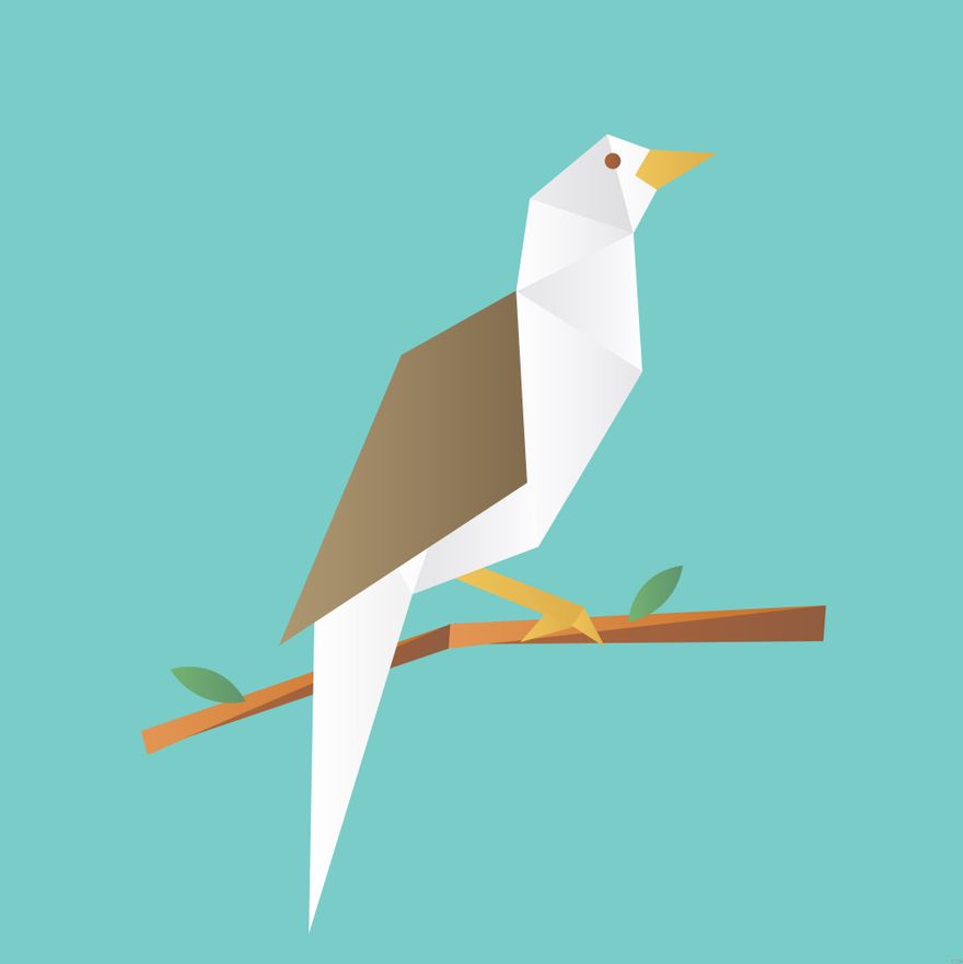 Free Geometric Bird Illustration