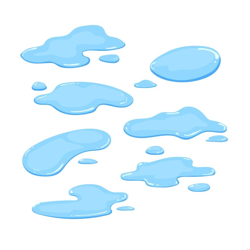 Free Water Puddle Illustration - EPS, Illustrator, JPG, PNG, SVG |  