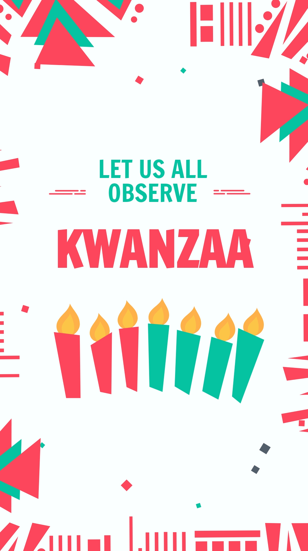 Free Modern Kwanzaa WhatsApp Post Template