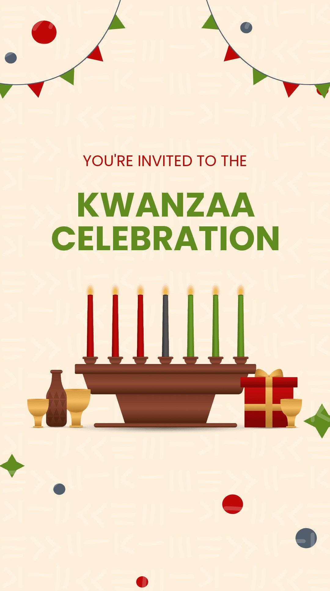 Kwanzaa Invitation Instagram Story Template