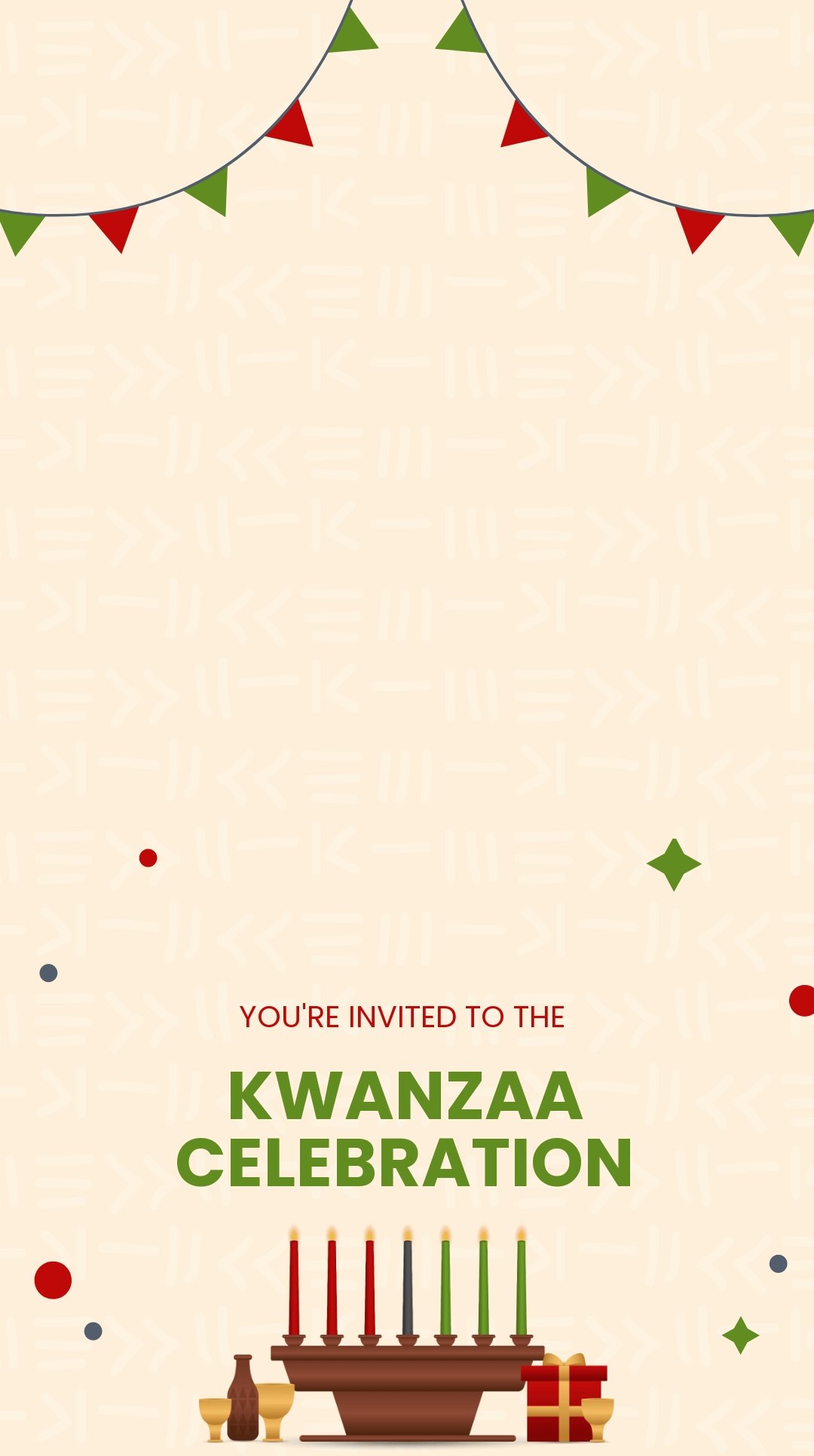Free Kwanzaa Invitation Snapchat Geofilter Template