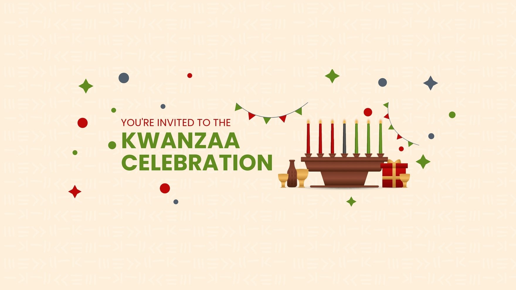 Free Kwanzaa Invitation Youtube Banner Template
