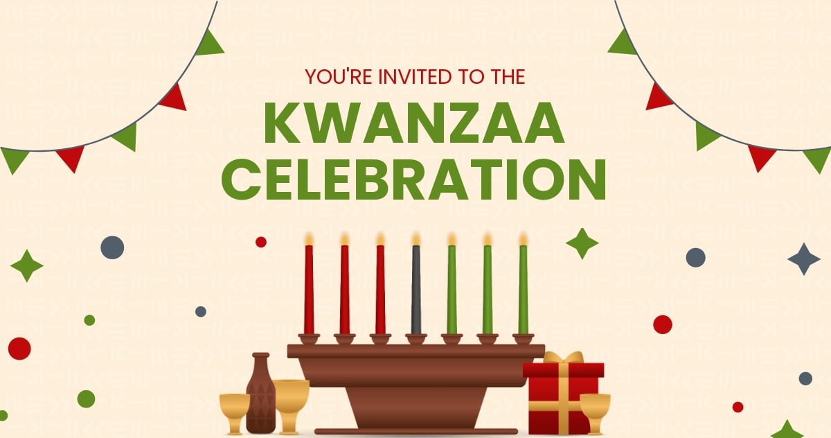 Free Kwanzaa Invitation Facebook Post Template