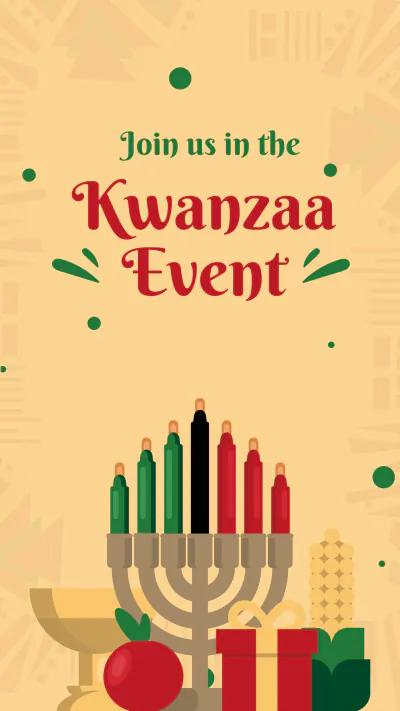 Free Kwanzaa Event Instagram Story Template to Edit Online
