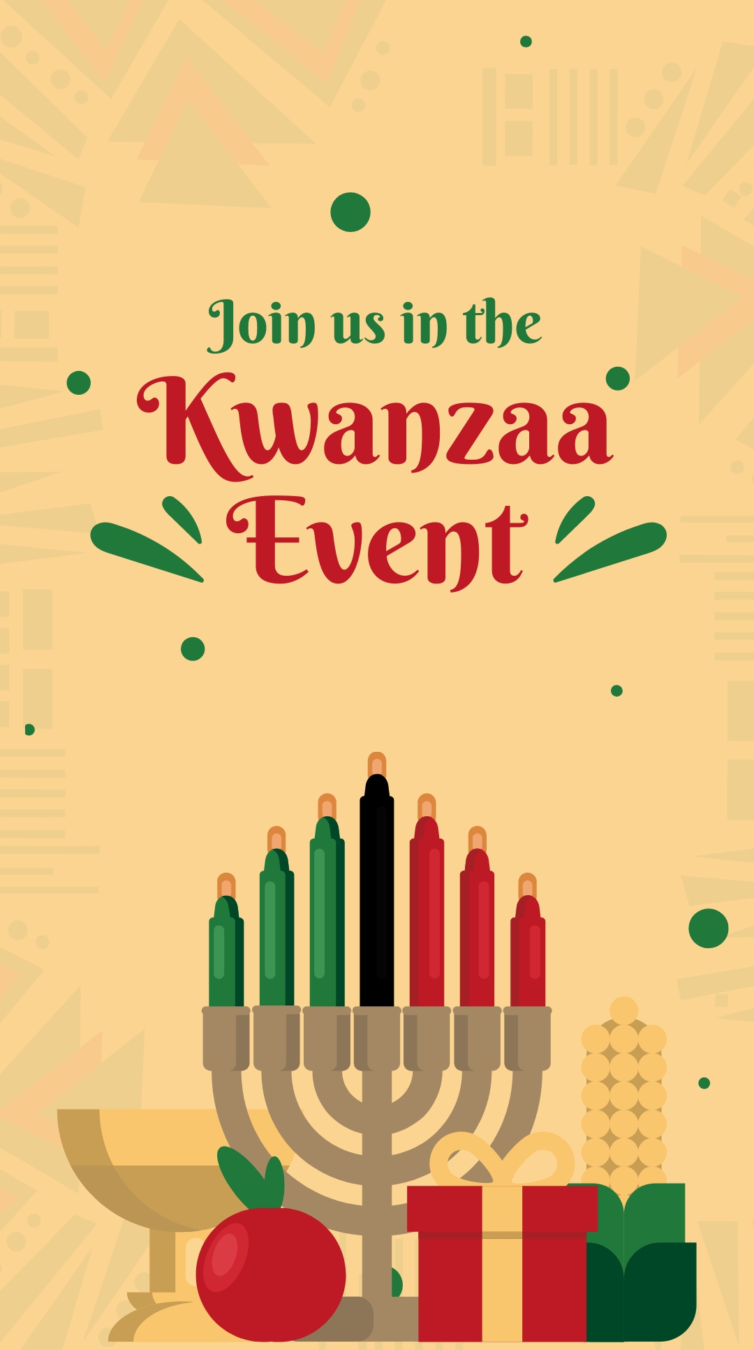 Kwanzaa Event Whatsapp Post Template