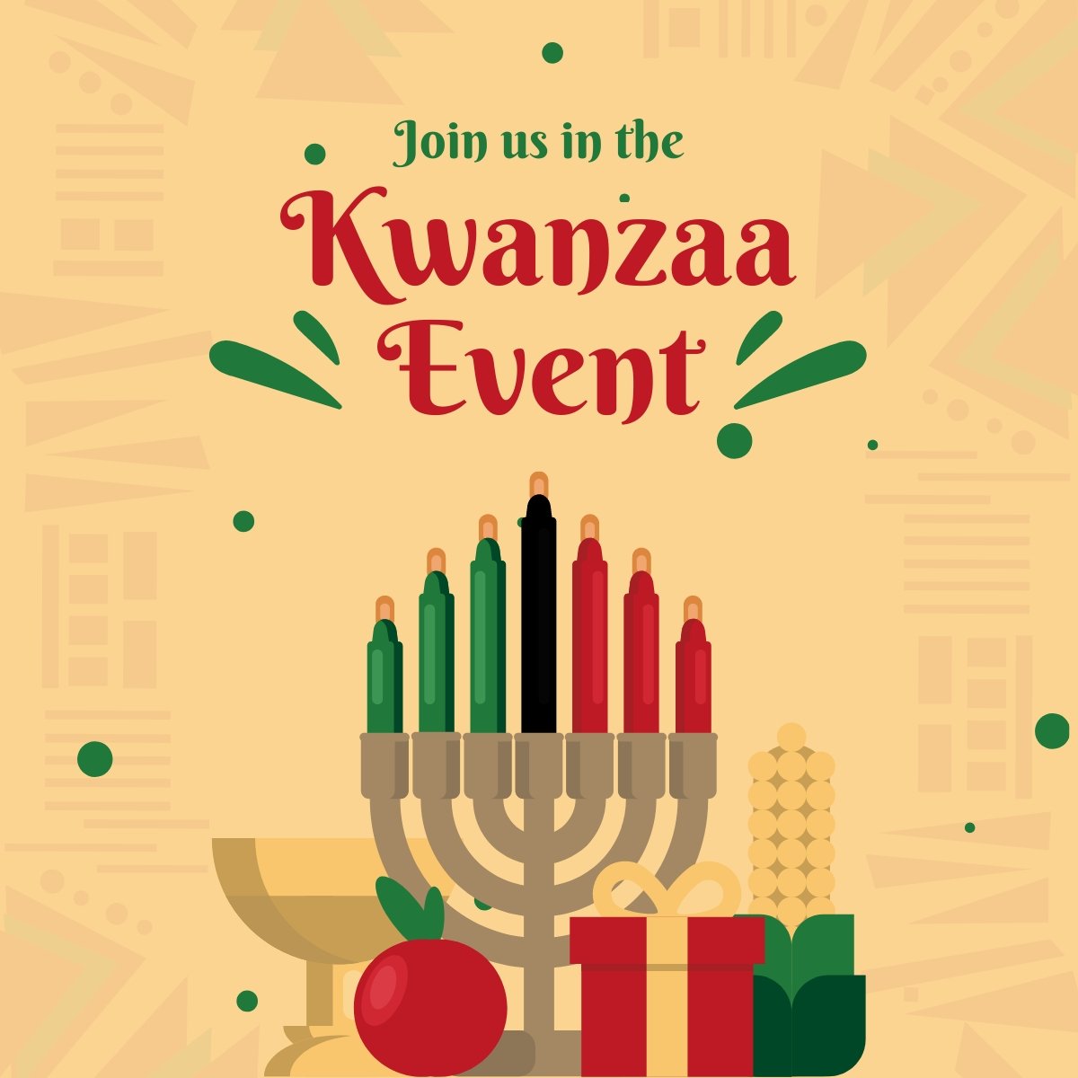 Kwanzaa Event Linkedin Post Template