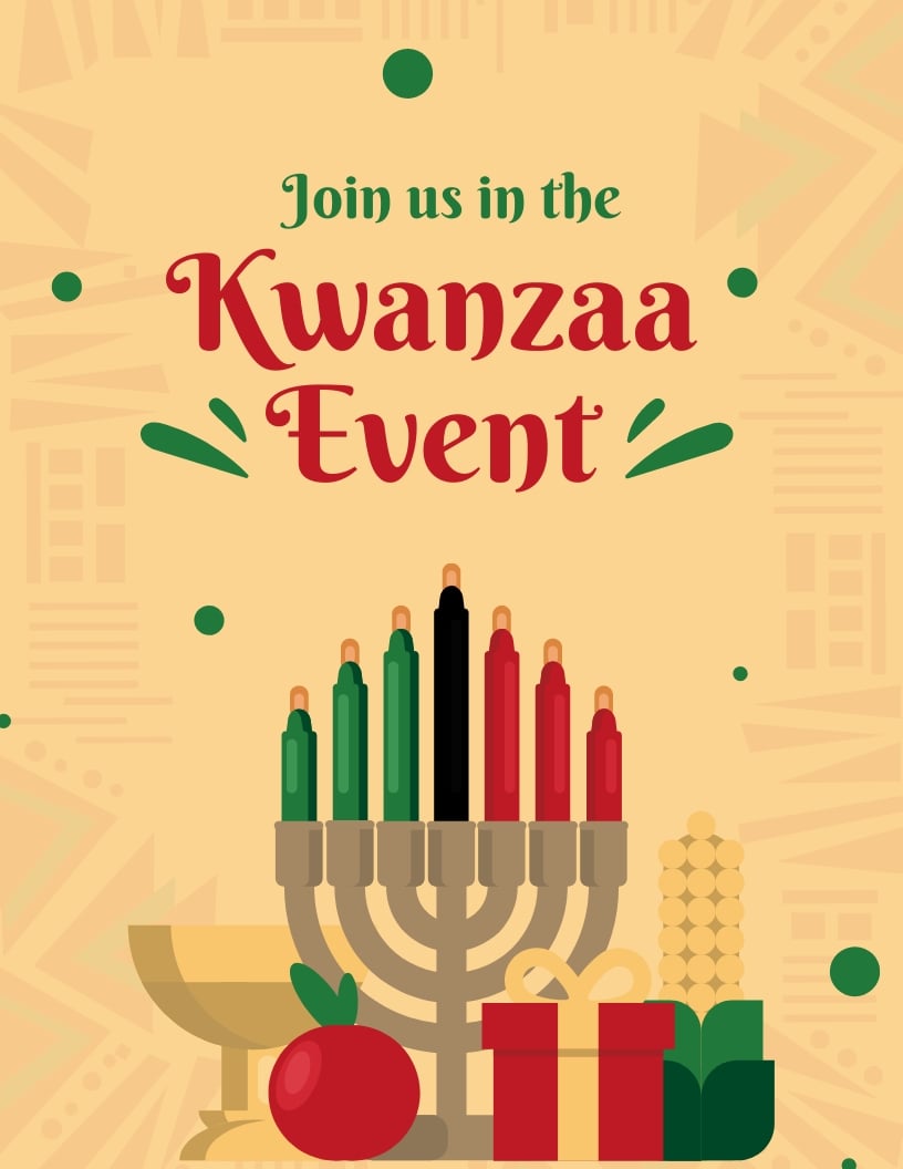 Free Kwanzaa Event Flyer Template in Word, Google Docs, PSD, Apple Pages, Publisher