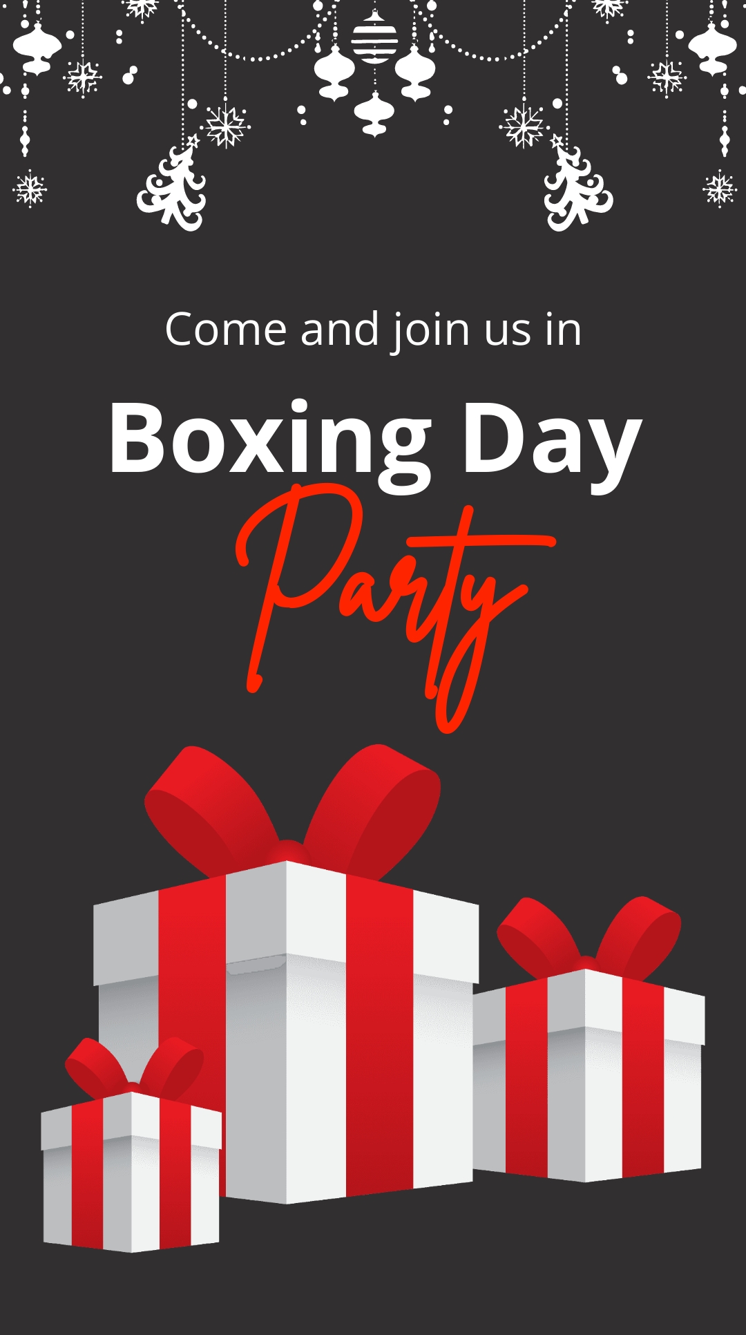 Free Boxing Day Party Instagram Story Template Template