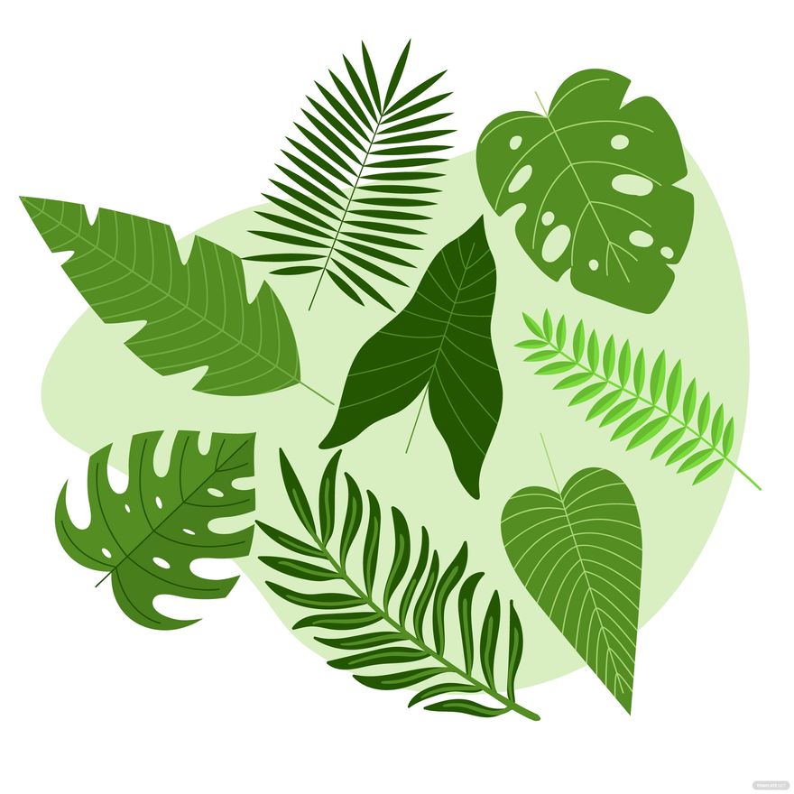 Jungle Leaves Template