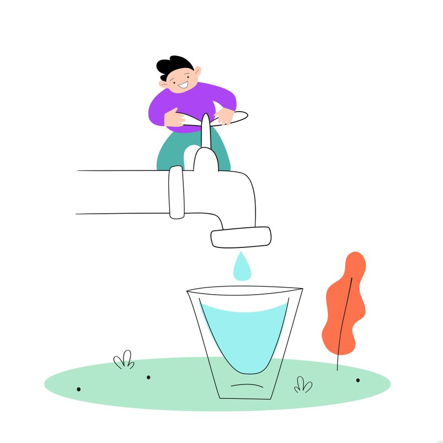 Drinking Water Illustration