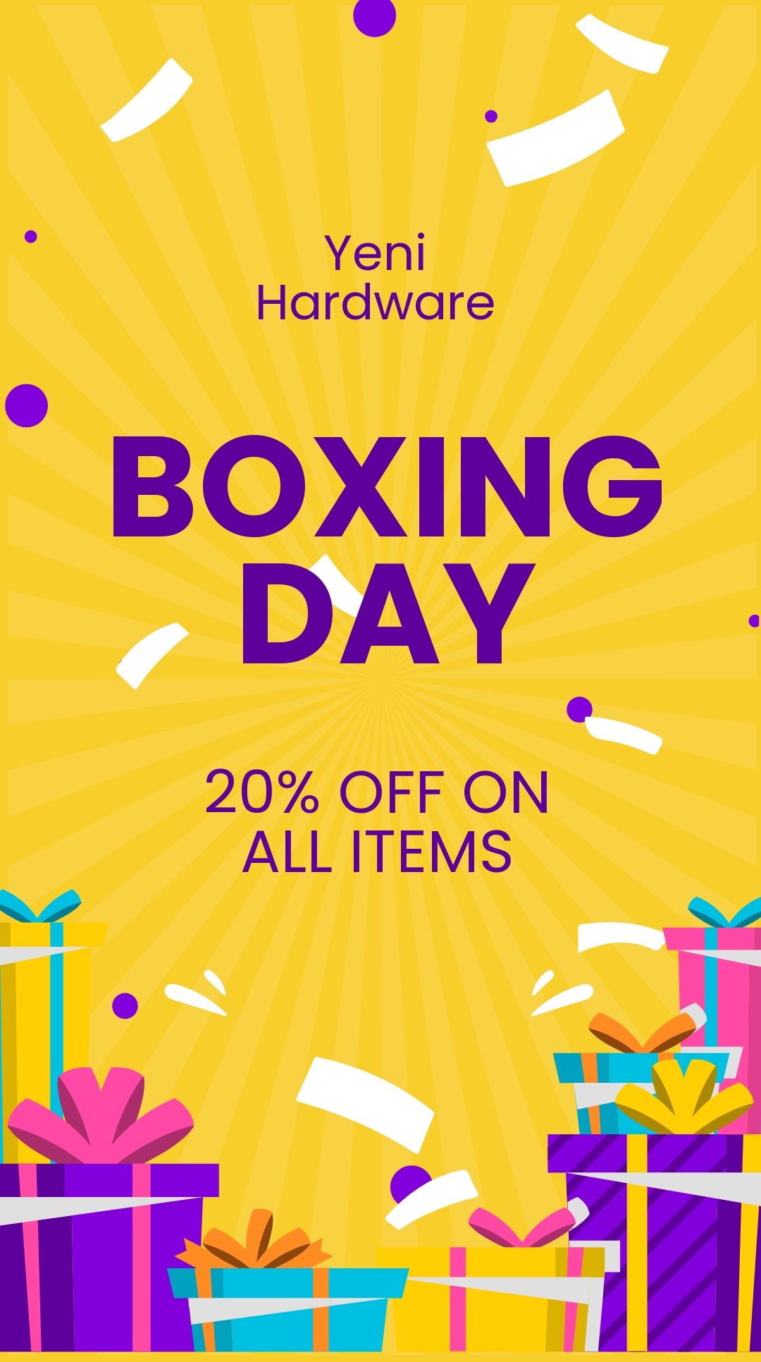 Free Boxing Day Promotion WhatsApp Post Template