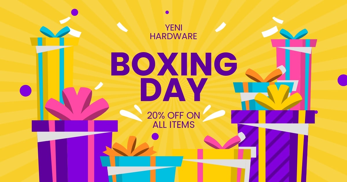 Boxing Day Promotion Facebook Post Template