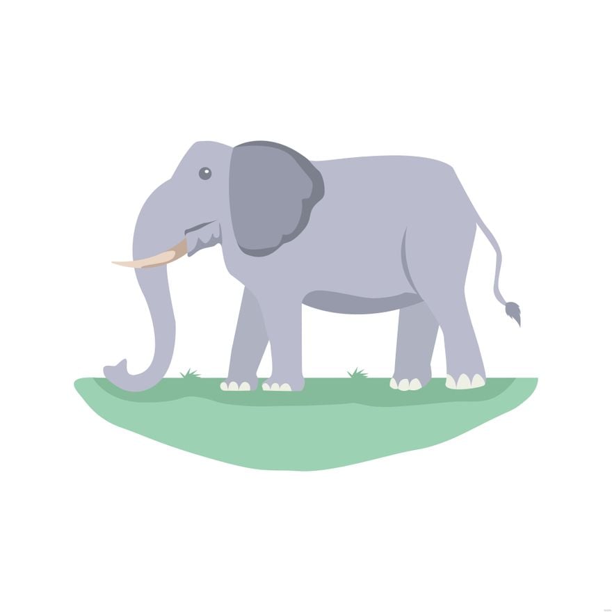 Elephant Illustration in Illustrator, EPS, SVG, JPG, PNG