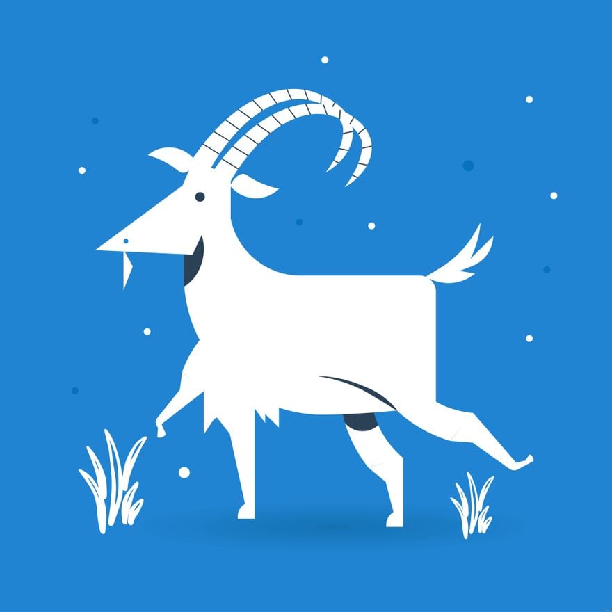 Goat Illustration in Illustrator, EPS, SVG, JPG, PNG