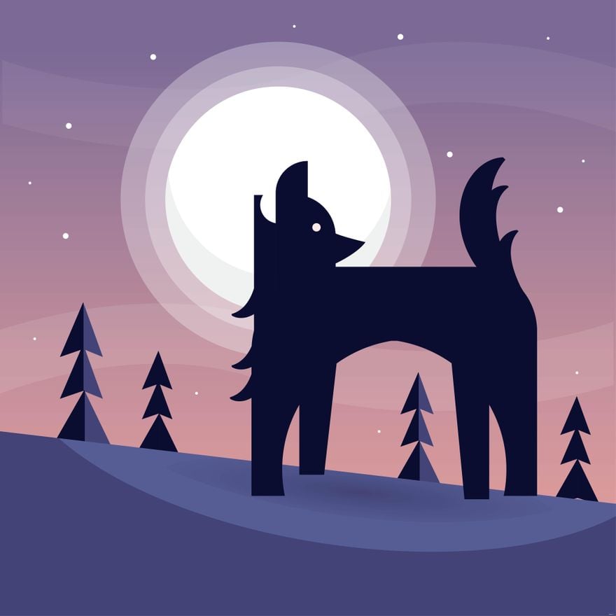 Wolf Geometric Illustration