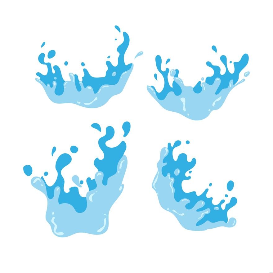 Free Water Splash Illustration in Illustrator, EPS, SVG, JPG, PNG
