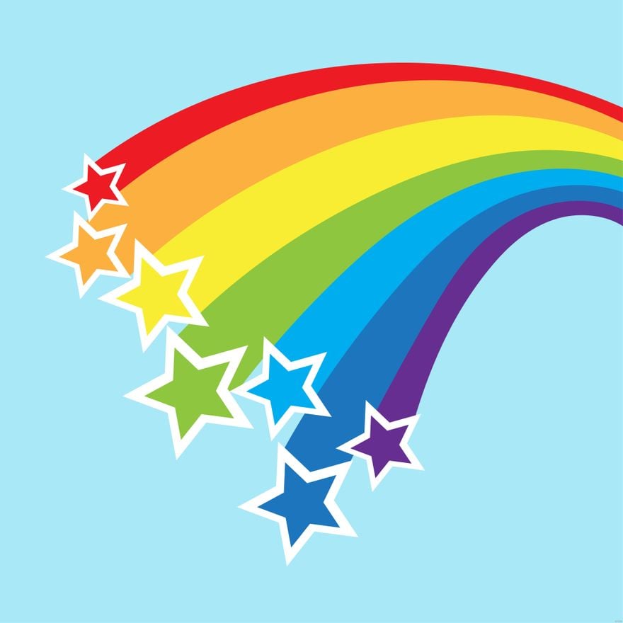 Free Rainbow Stars Illustration