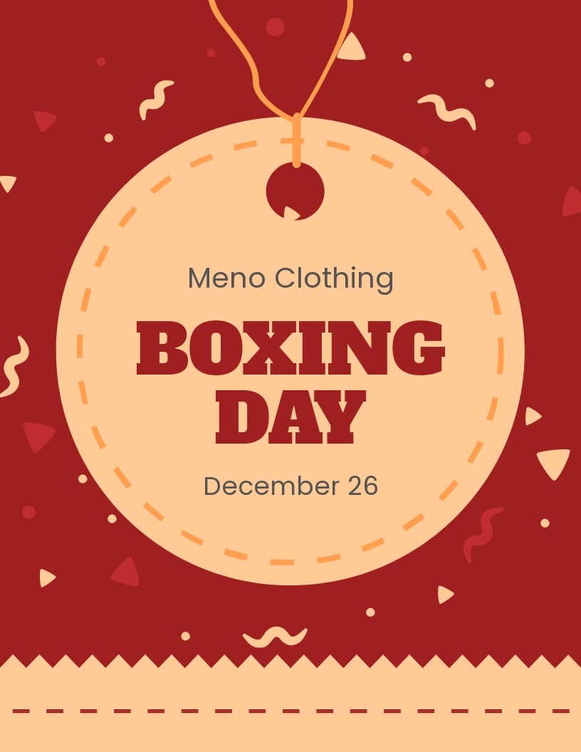 Retro Boxing Day Flyer Template