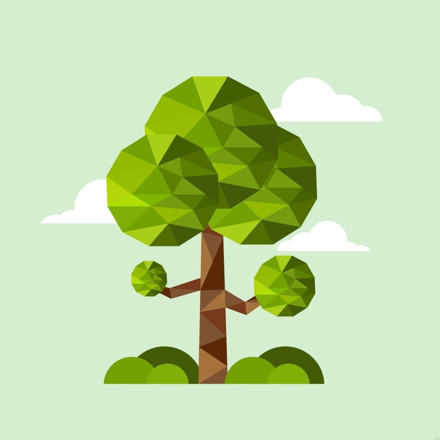 Free Geometric Tree Illustration