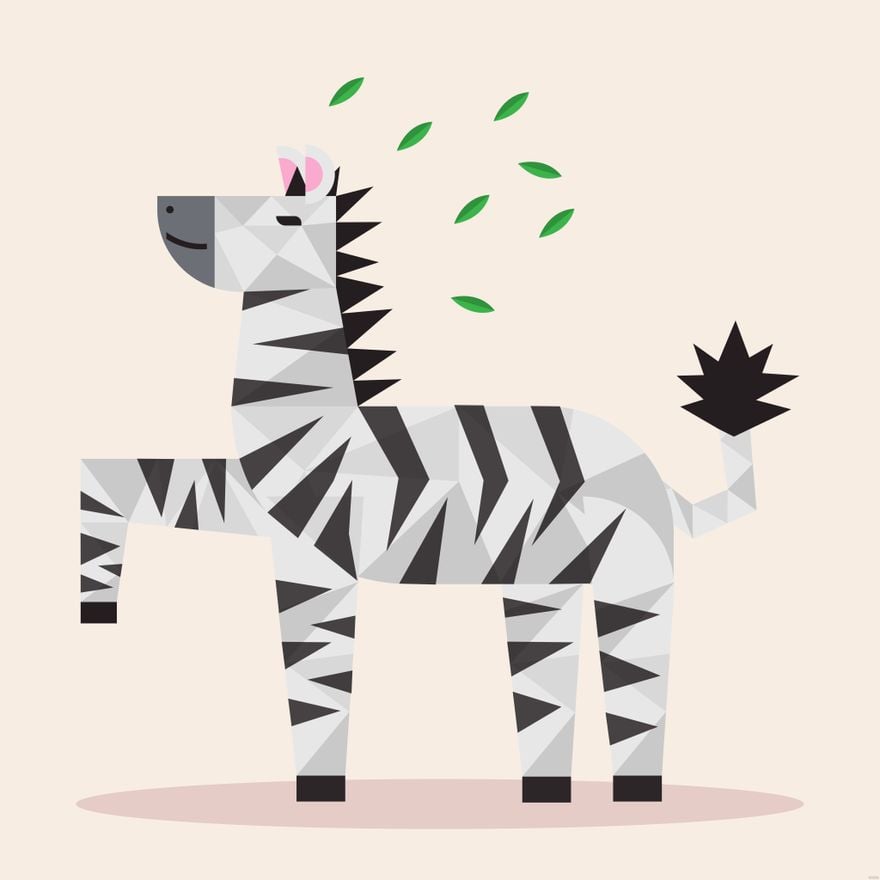 Geometric Zebra Illustration