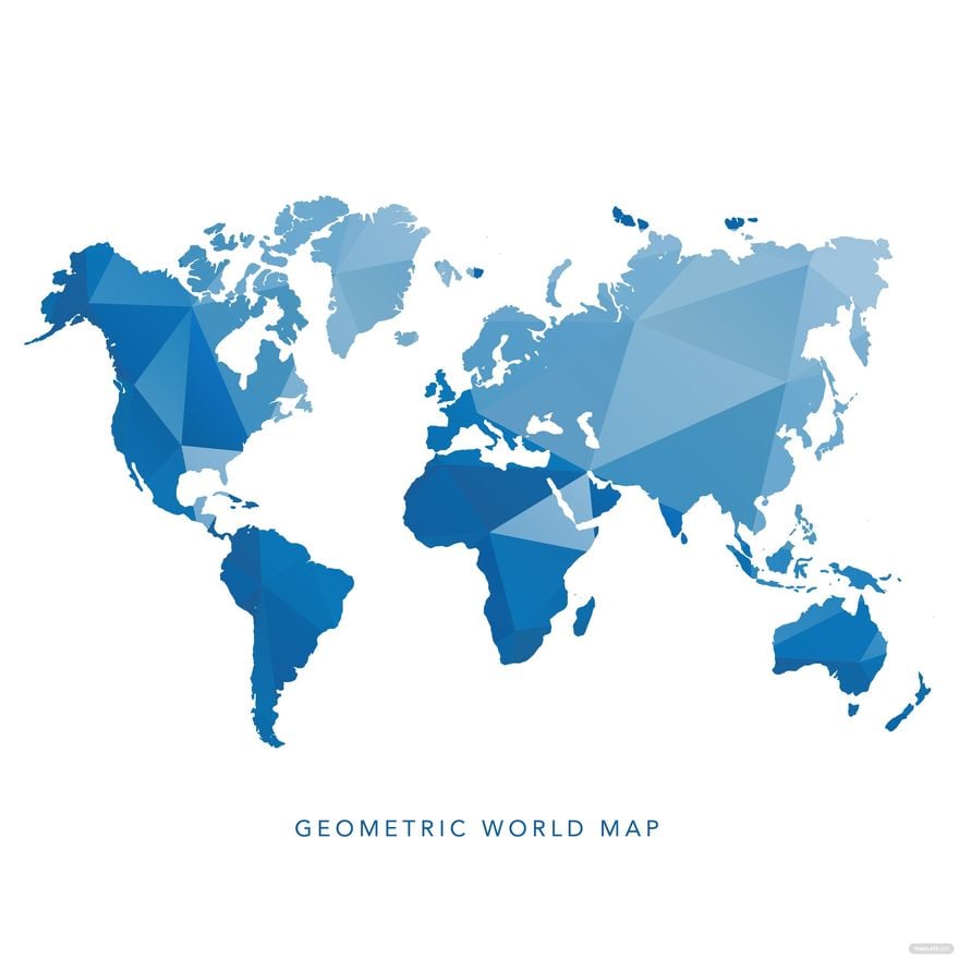 Geometric World Map Vector