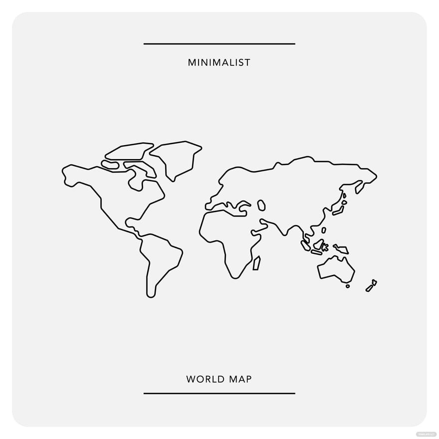 Minimalist World Map Vector
