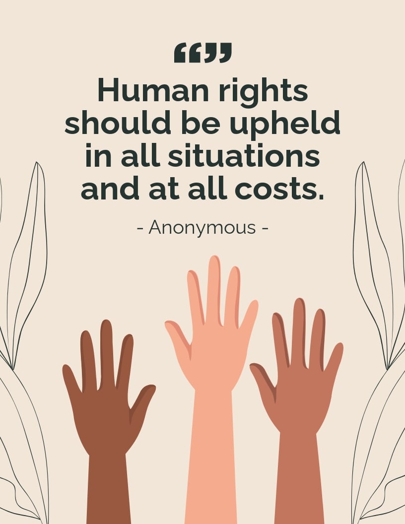 Human Rights Day Quote Flyer Template