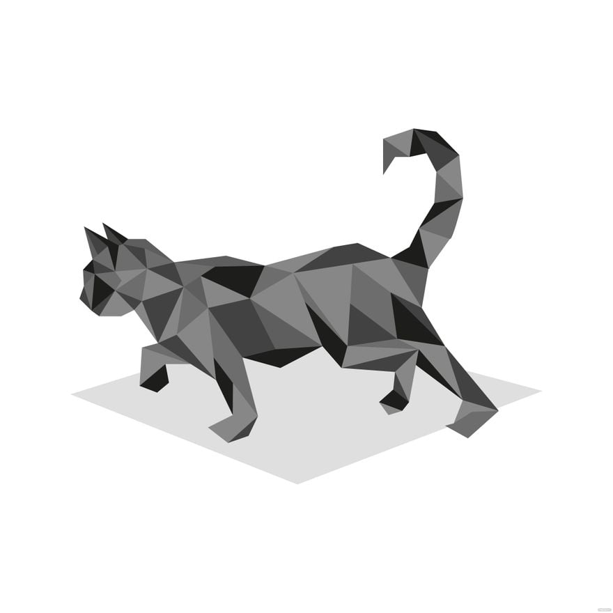 Free Geometric Cat Vector