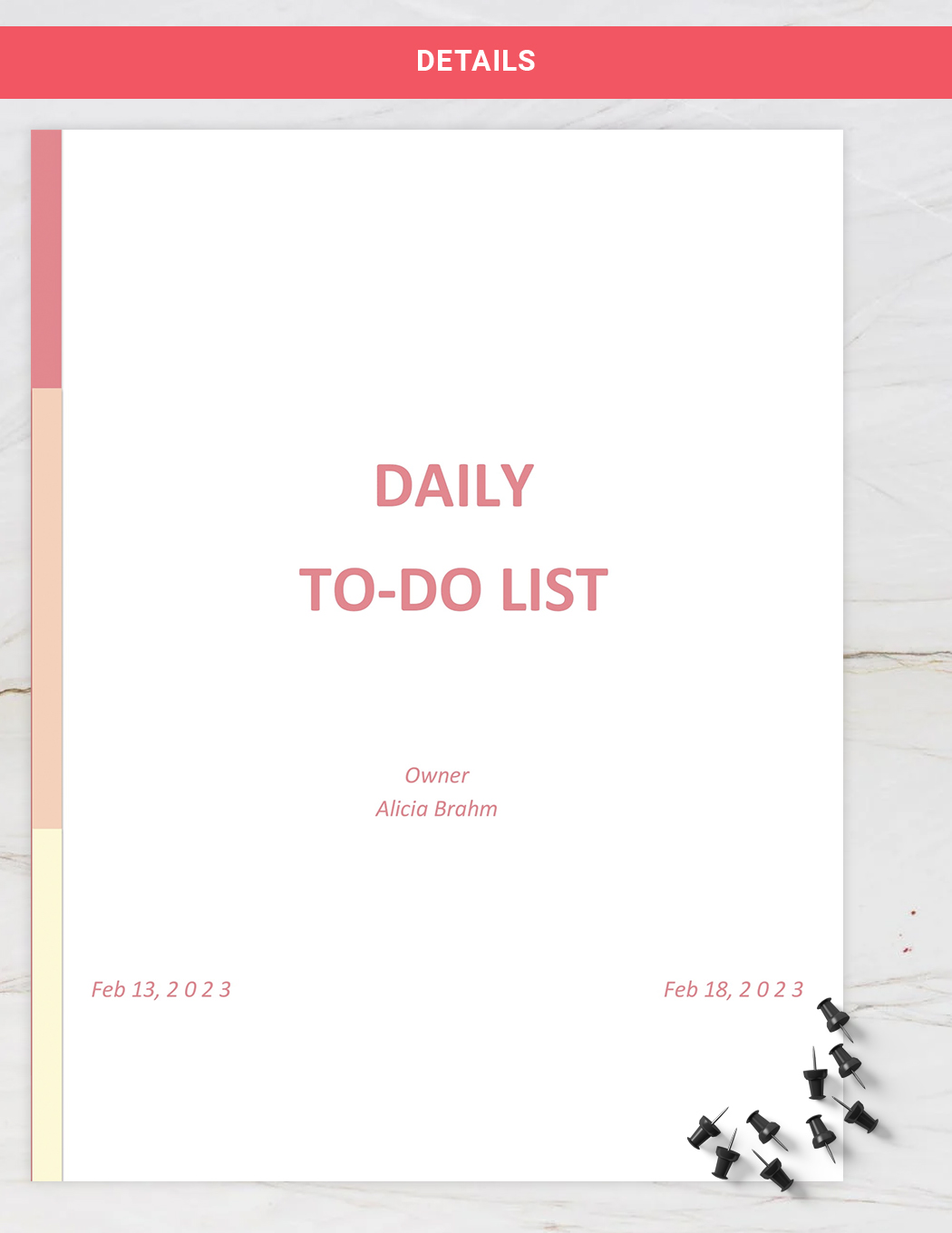 Daily To-Do List Template in Word, Google Docs, PDF, Apple Pages