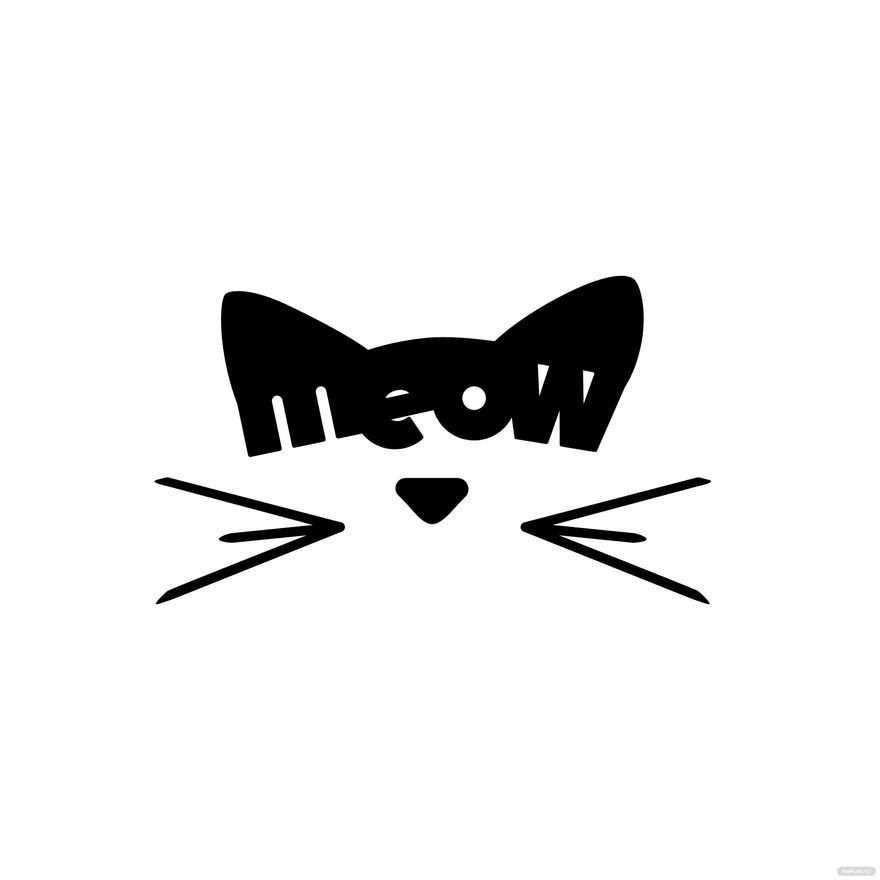 Free Meow Vector in Illustrator, EPS, SVG, JPG, PNG
