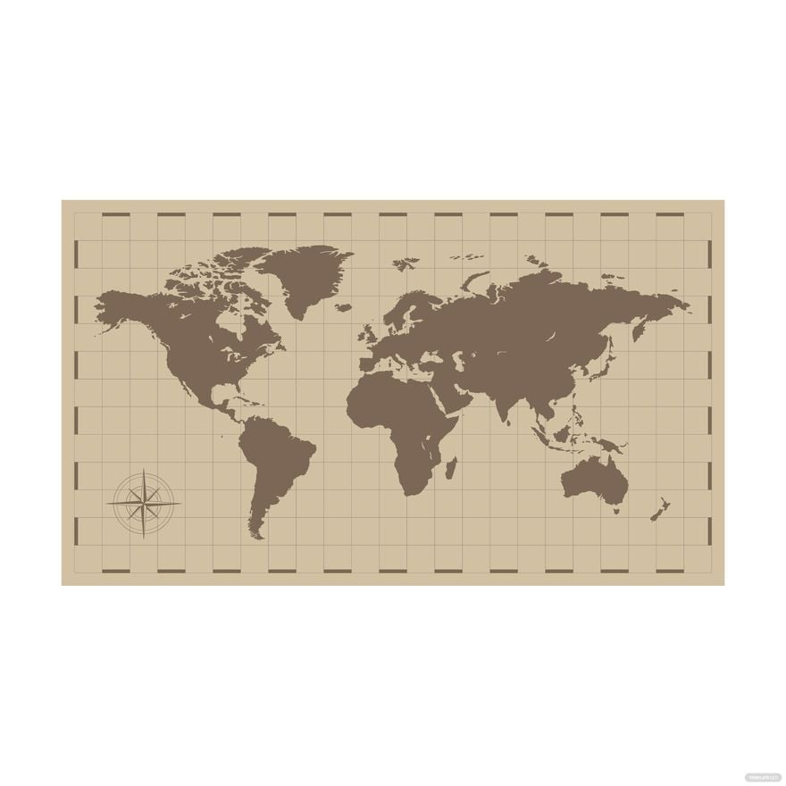 Old World Map Vector