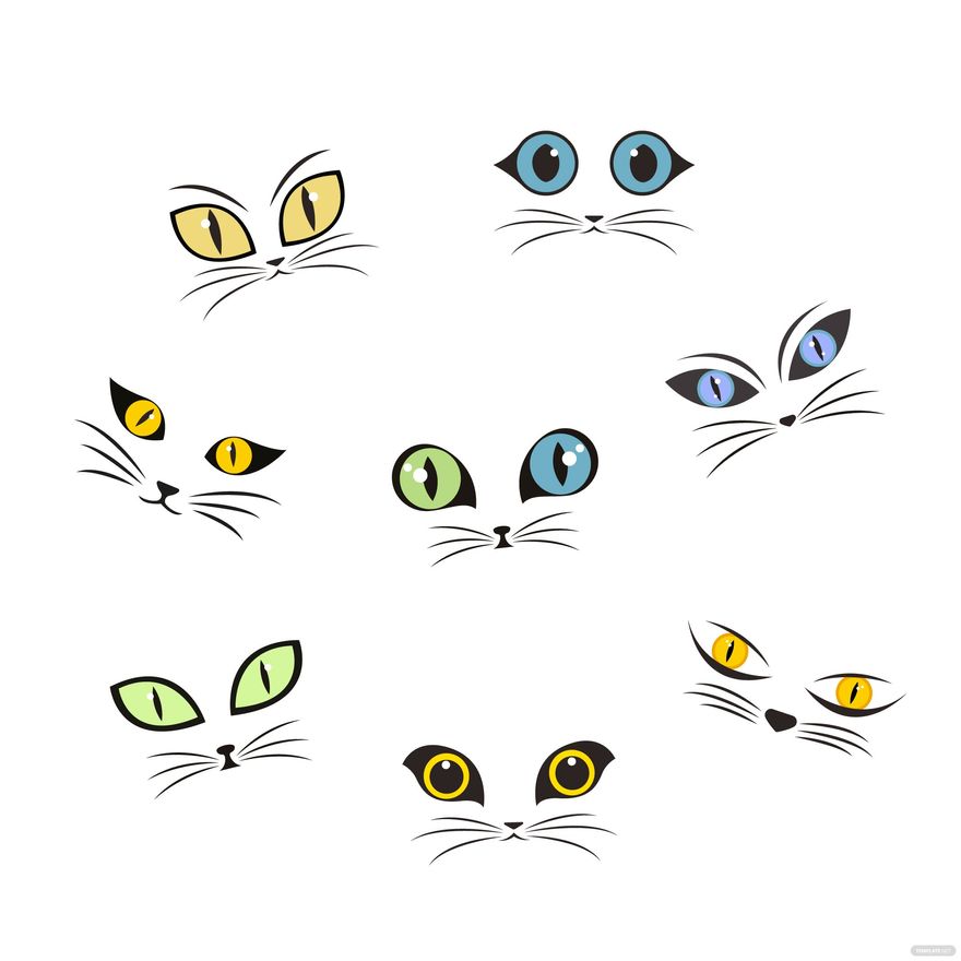 Cat Eye Vector in Illustrator, EPS, SVG, JPG, PNG