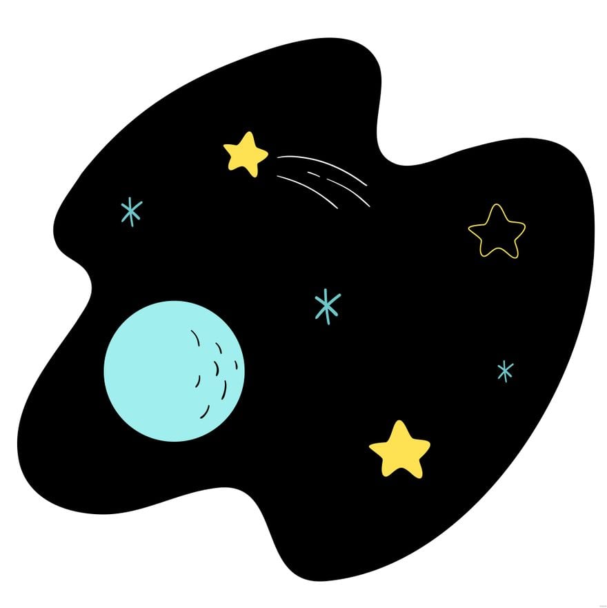 Night Sky and Star Illustration