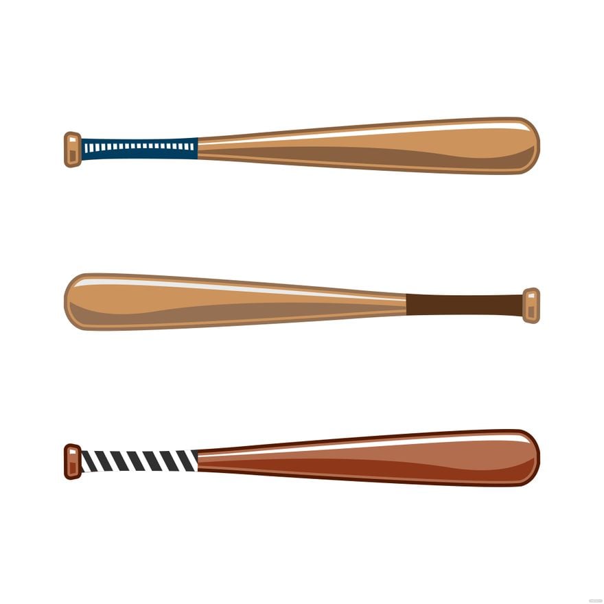 Free Baseball Bat Vector in Illustrator, EPS, SVG, JPG, PNG