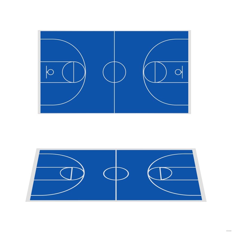 Free Basketball Court Vector