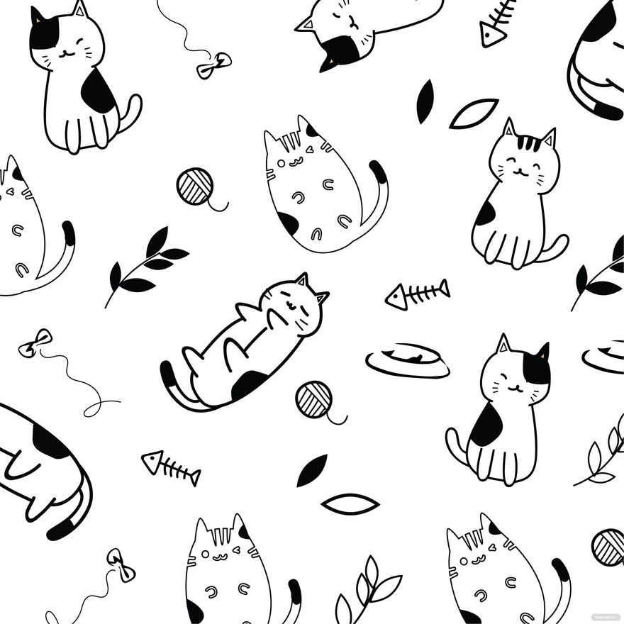 Doodle Cat Vector in Illustrator, EPS, SVG, JPG, PNG - Download | Template.net