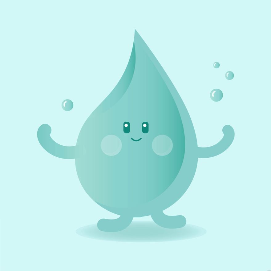 Free Water Droplet Illustration in Illustrator, EPS, SVG, JPG, PNG