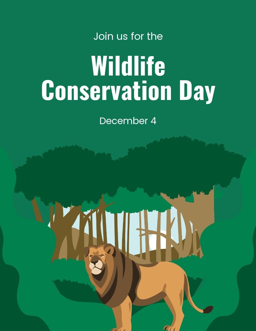 Wildlife Conservation Day Flyer Template