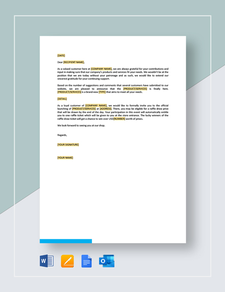 FREE Sales Letter Sample for New Product Template - Word (DOC) | Google ...