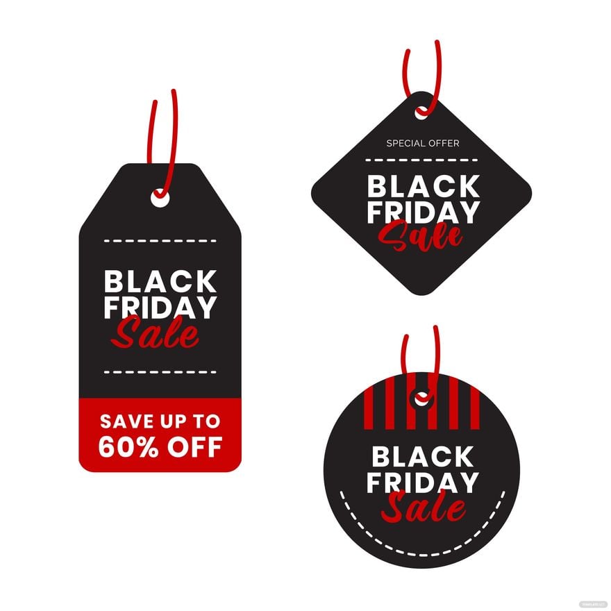Free Black Friday Sale Tag Vector