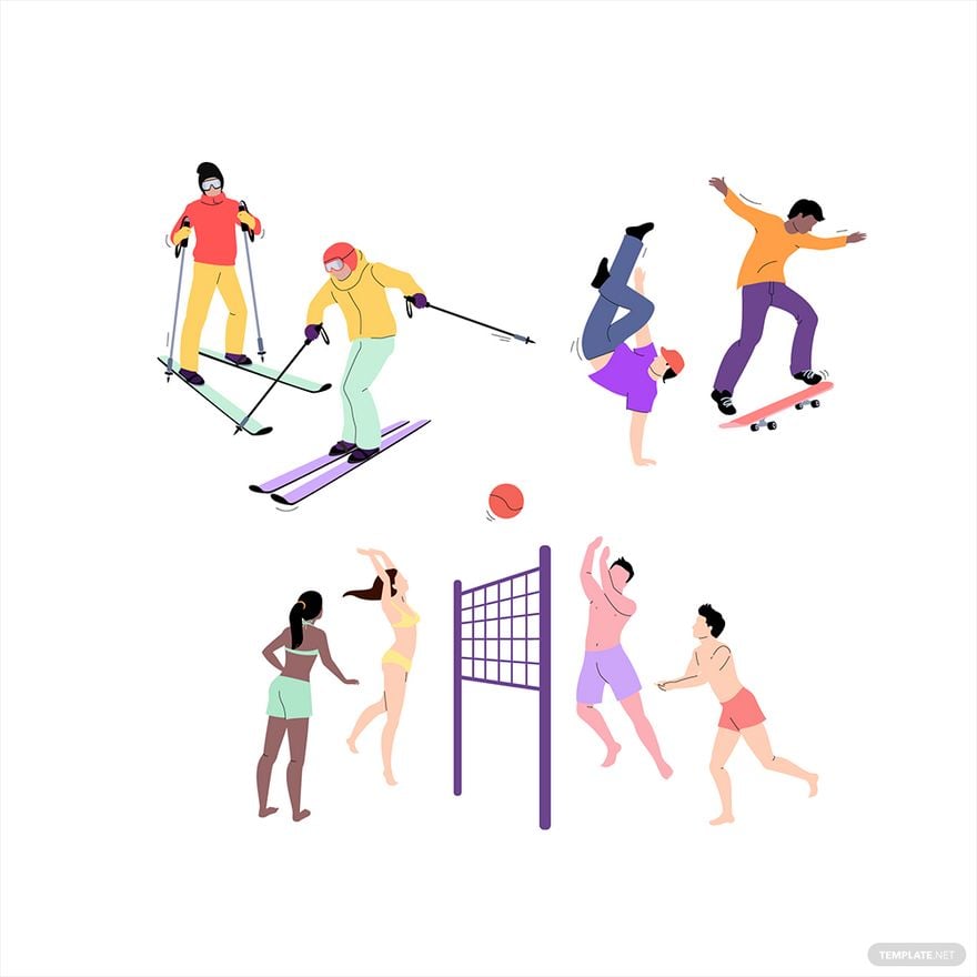 Playing Sports Vector