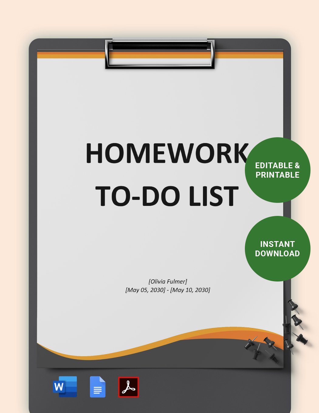 Homework To-Do List Template