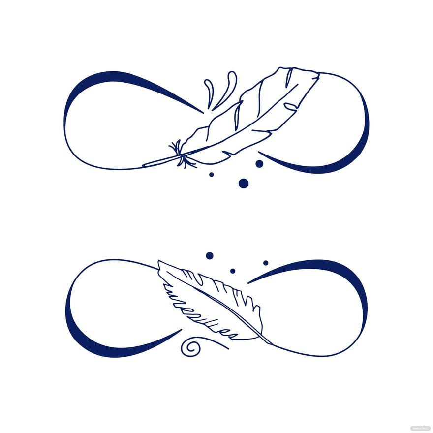 Free Infinity Symbol With Feather Vector