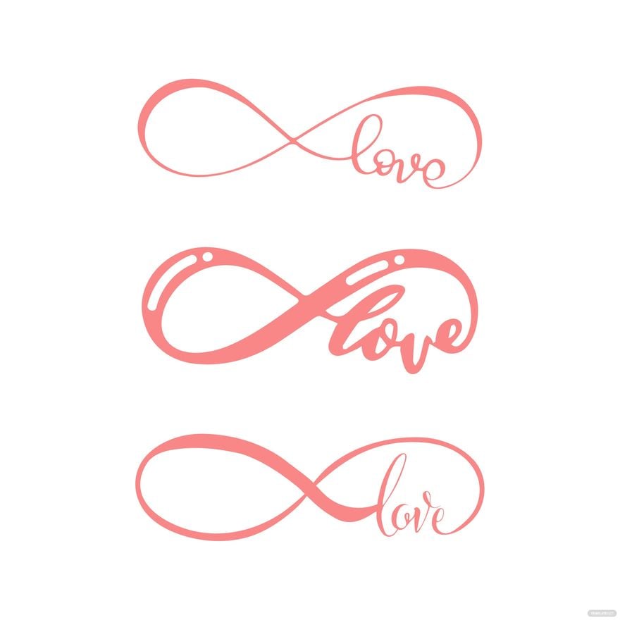 Infinity Love Vector in Illustrator, EPS, SVG, JPG, PNG