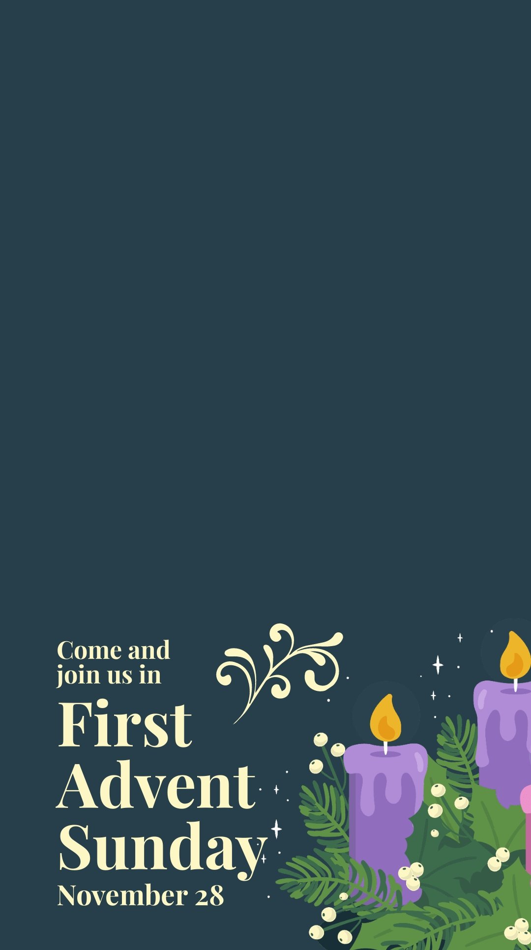 First Advent Sunday Snapchat Geofilter Template