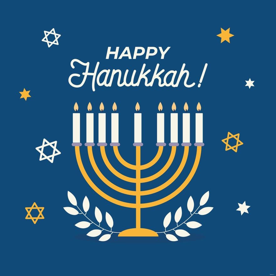 Happy Hanukkah Vector in Illustrator, EPS, SVG, JPG, PNG